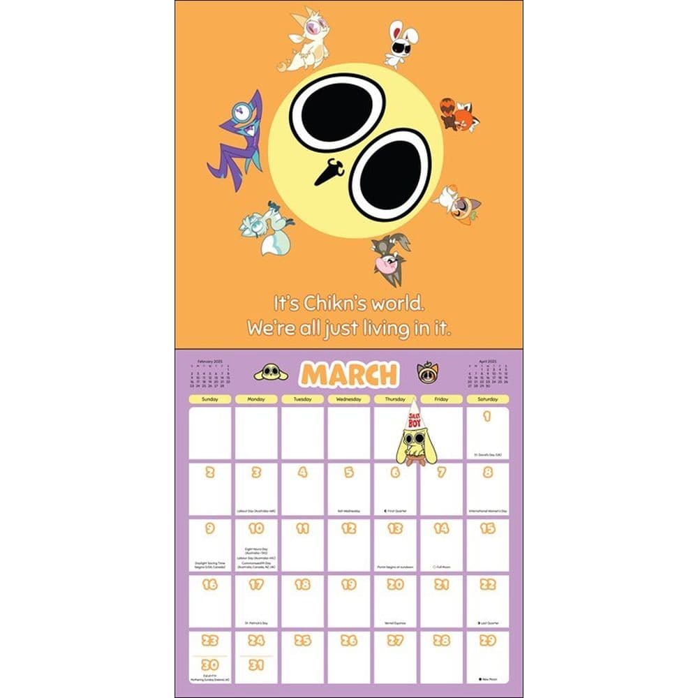 Chikn Nuggit 2025 Wall Calendar Alt2