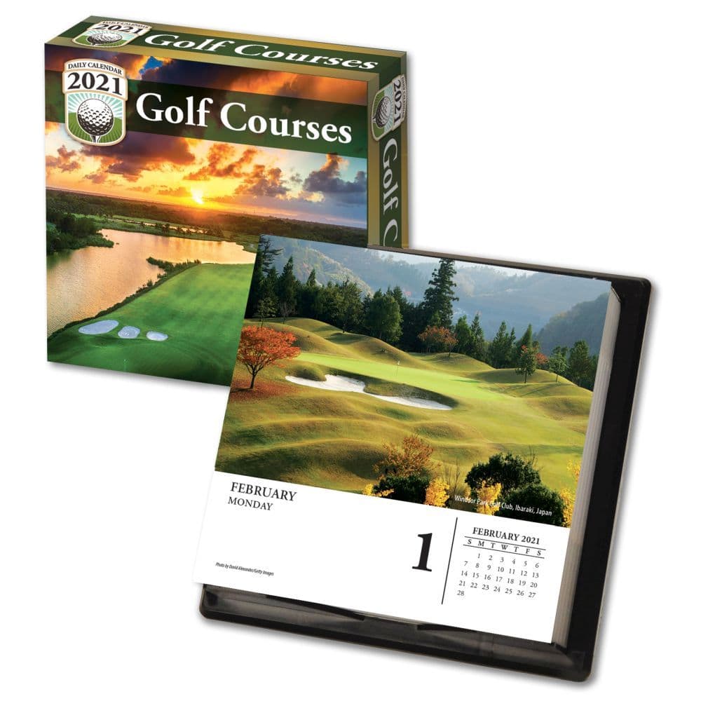 Golf Courses Desk Calendar