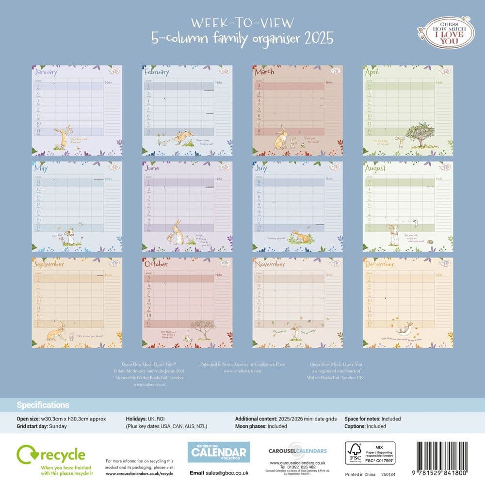 Guess How Much Love 2025 Wall Calendar First Alternate Image width=&quot;1000&quot; height=&quot;1000&quot;