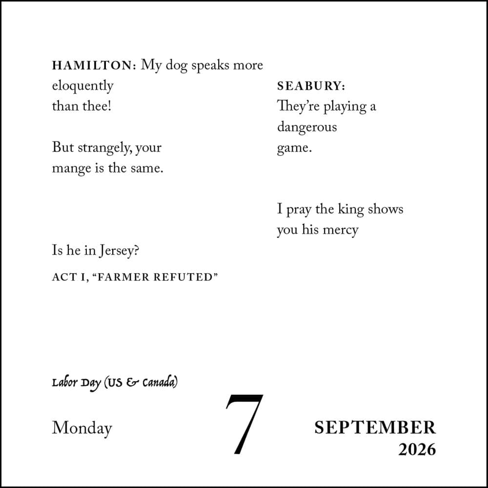 Hamilton 2026 Desk Calendar Fourth Alternate Image