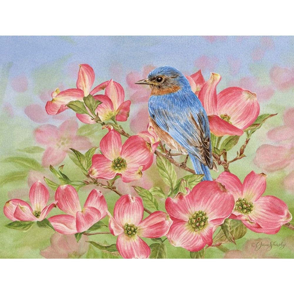 Bluebird of Happiness 5.25" x 4" Blank Boxed Cards by Jane Shasky Main Image