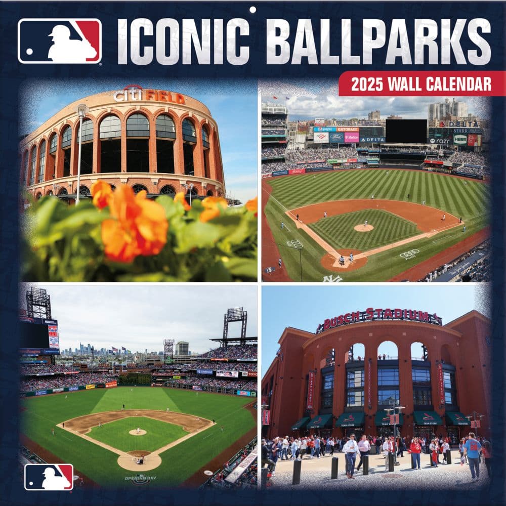 MLB Iconic Ballparks 2025 Wall Calendar Main Image