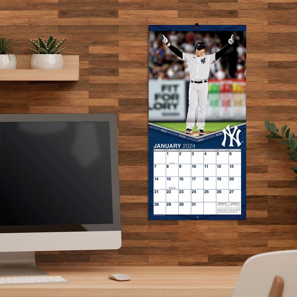 Ny Yankees 2024 Wall Calendar Dita Kellsie