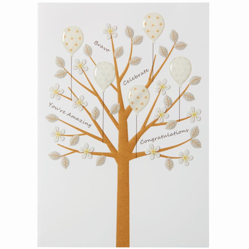 Congrats Tree with Words Congratulations Card First Alternate Image width="1000" height="1000"