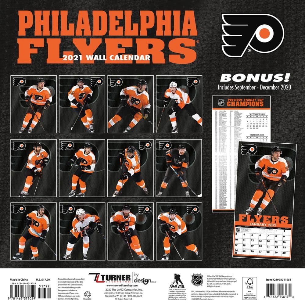 Flyers Schedule 2022 2023 Philadelphia Flyers 2021 Wall Calendar - Calendars.com