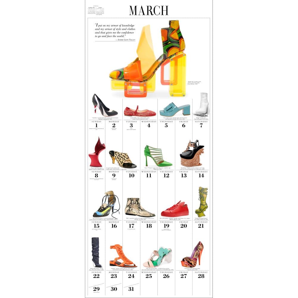 Shoes 365 2026 Wall Calendar Third Alternate Image