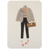 image Outfit with Fur Coat Birthday Card First Alternate Image