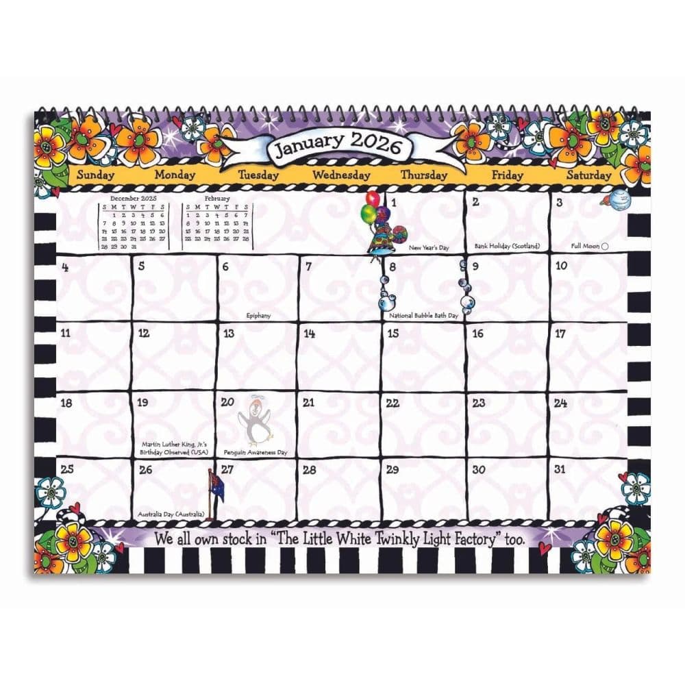 My Incredible Granddaughter Do Not Let Anyone Dull Your Sparkle 2026 Wall Calendar by Suzy Toronto Third Alternate Image