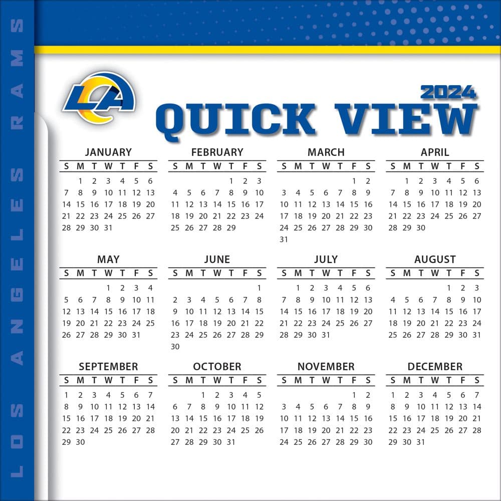 Los Angeles Rams 2024 Desk Calendar