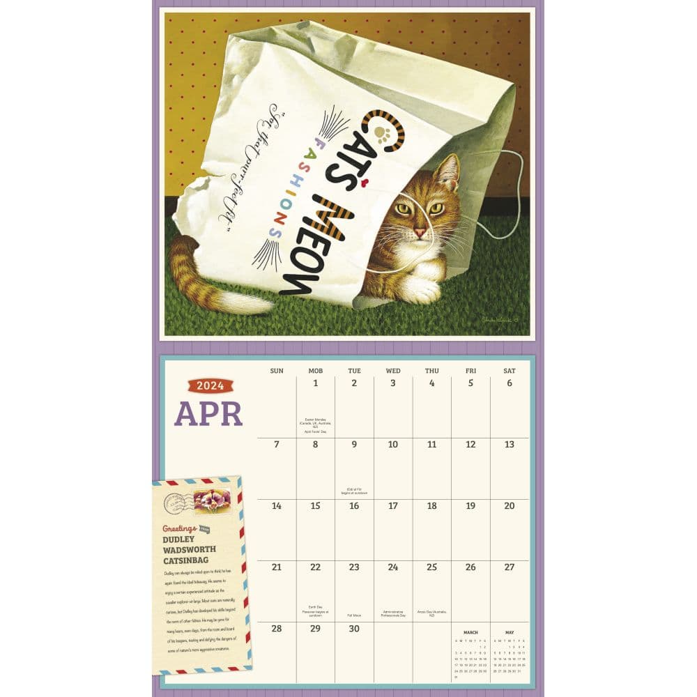 Wysocki Cat Tales 2024 Wall Calendar