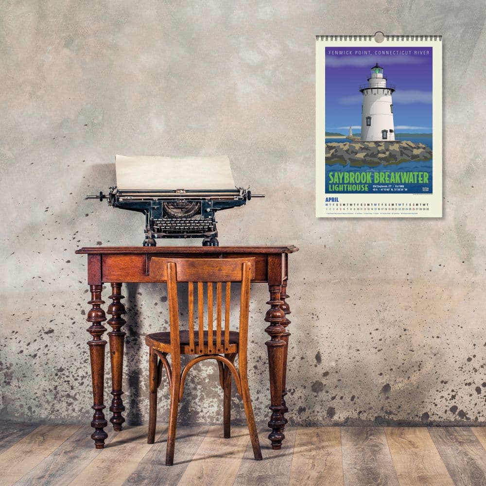 New England Lighthouses Posters 2026 Wall Calendar Fourth Alternate Image