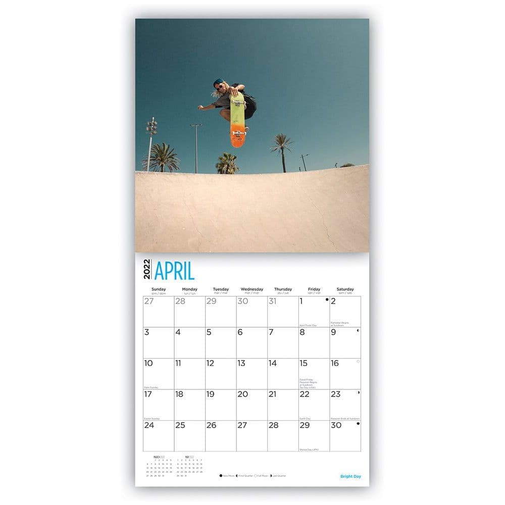 Calendrier Skate 2023 Skateboarding 2022 Wall Calendar - Calendars.com