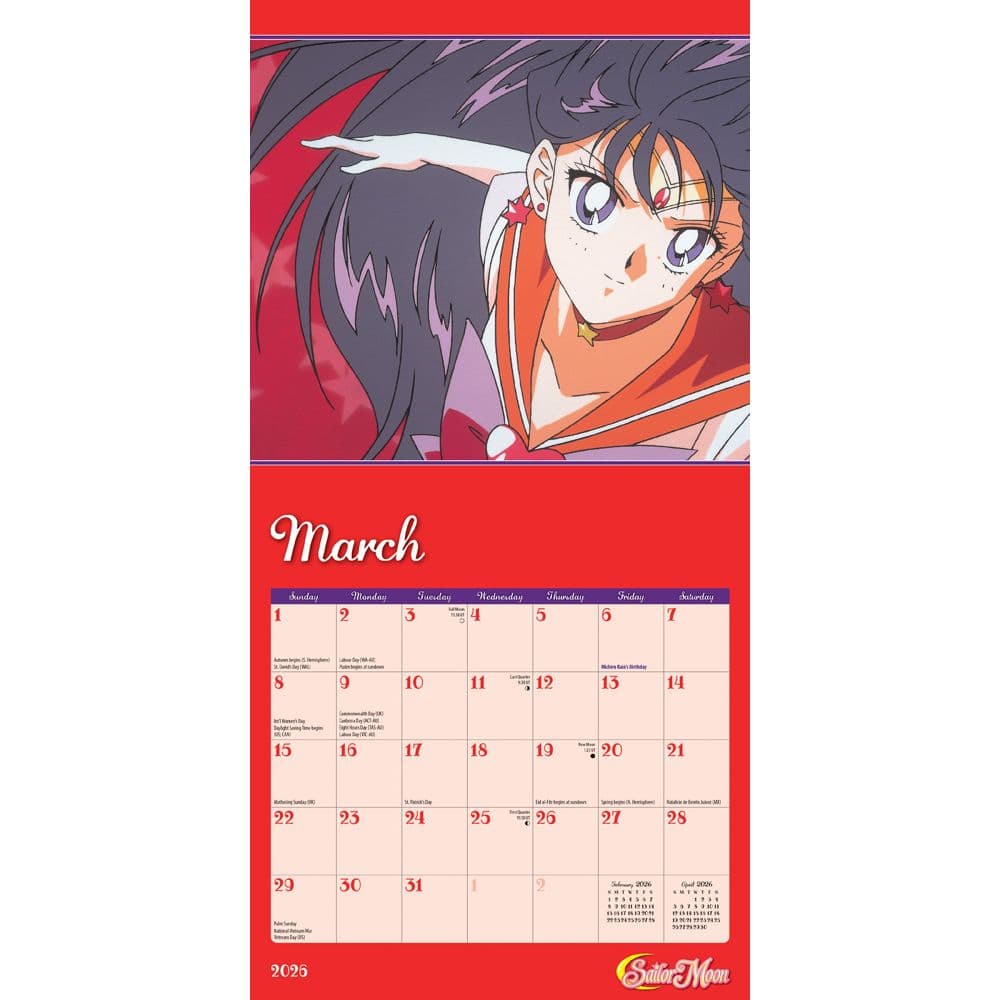 Sailor Moon 2026 Mini Wall Calendar Second Alternate Image