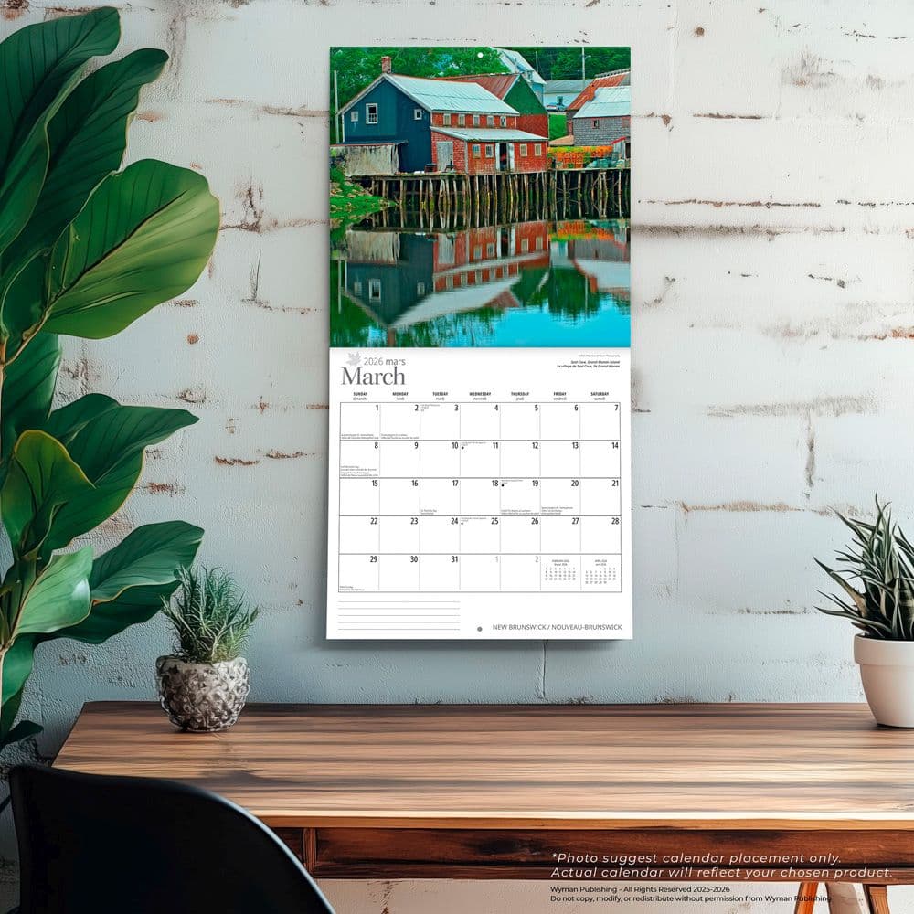 New Brunswick French 2026 Wall Calendar Fourth Alternate Image