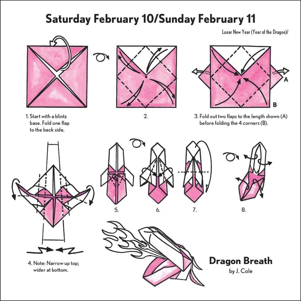 Origami 2024 Desk Calendar Alternate 2
