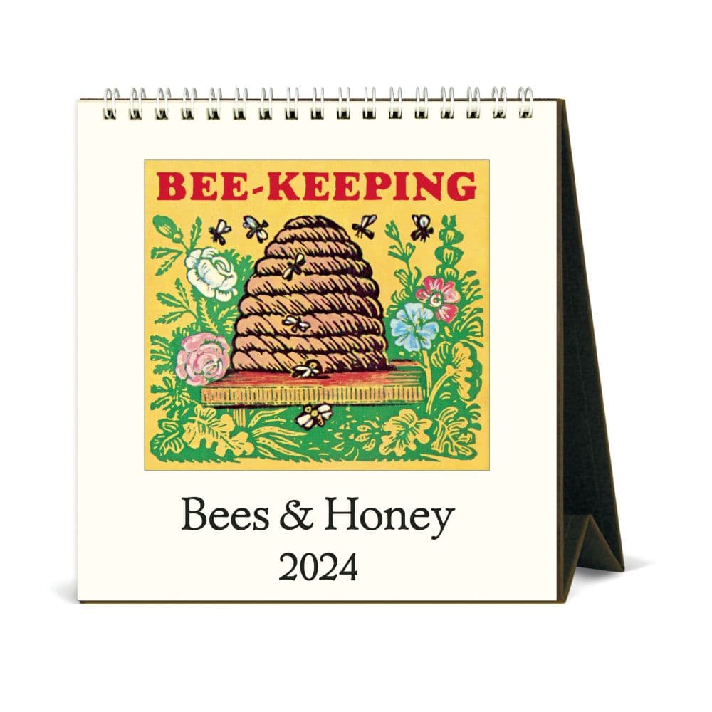 Bees 2025 Easel Desk Calendar