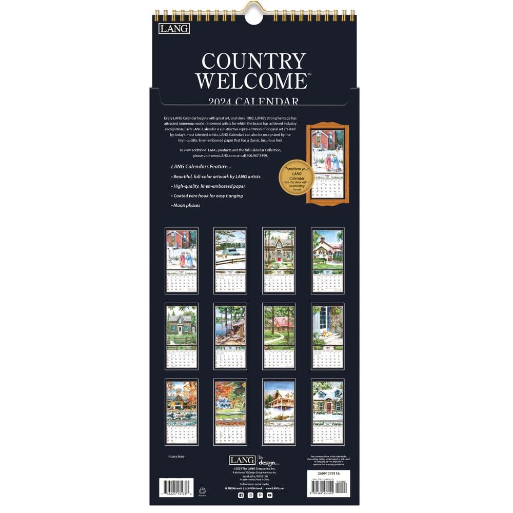 Country Welcome Vertical 2024 Wall Calendar Alternate Image 3