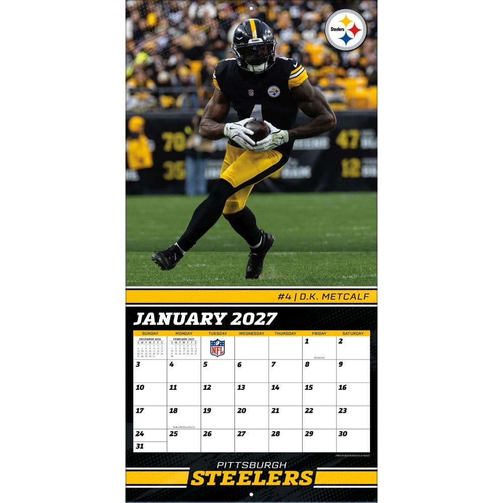 NFL Pittsburgh Steelers 2027 Wall Calendar Third Alternate Image
