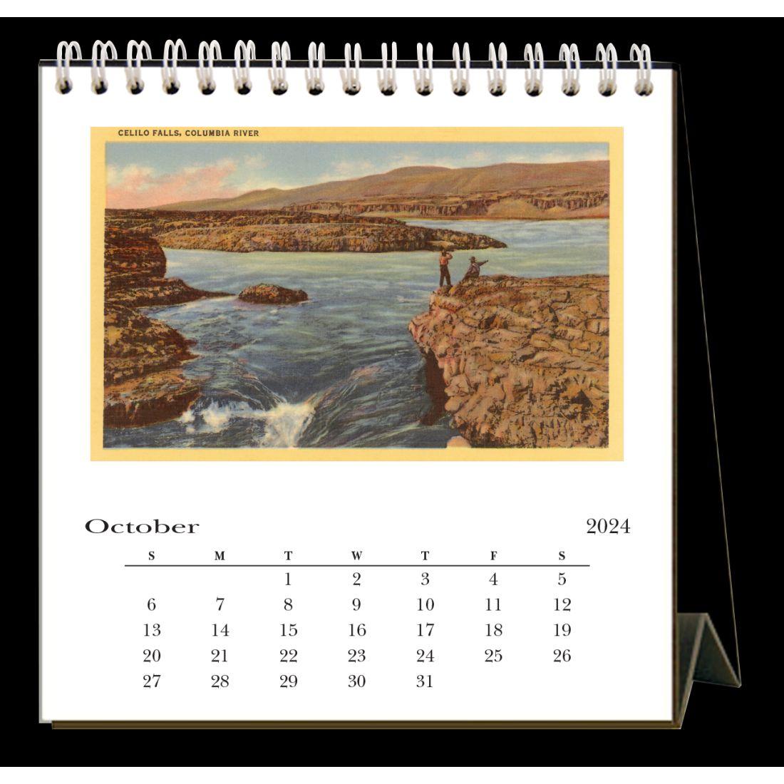 Hiking Nostalgic 2024 Easel Desk Calendar