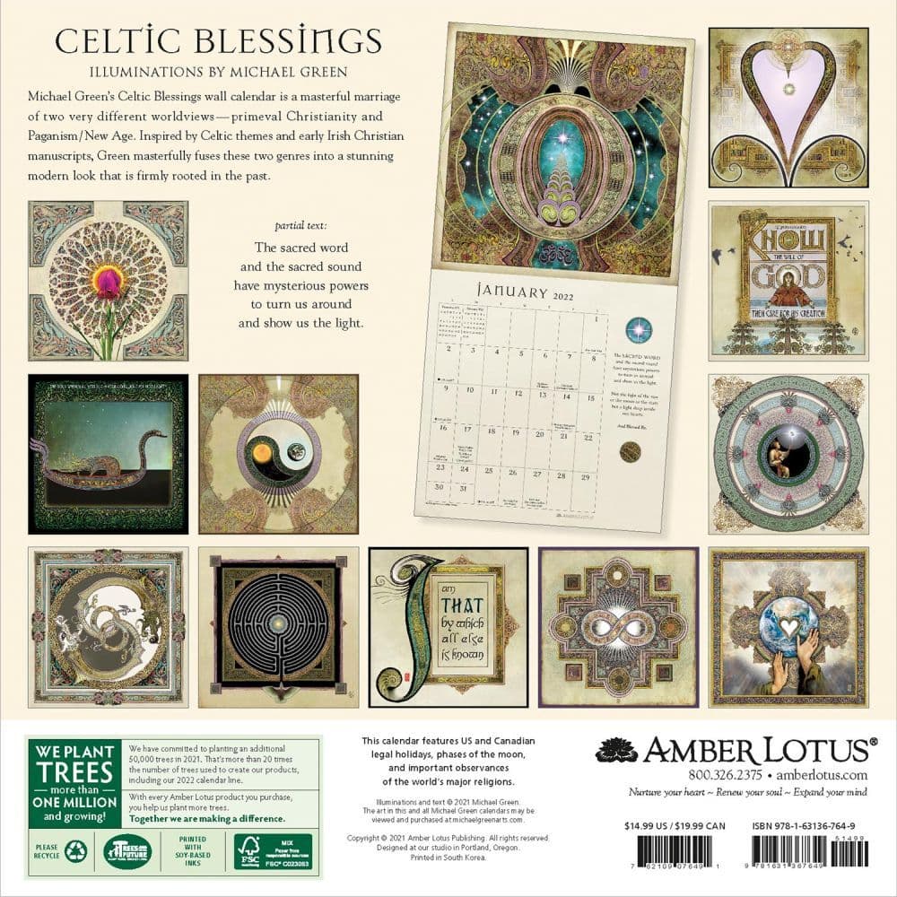 Celtic Calendar 2022 Celtic Blessings 2022 Wall Calendar - Calendars.com