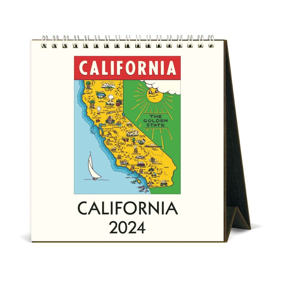 California 2024 Easel Desk Calendar