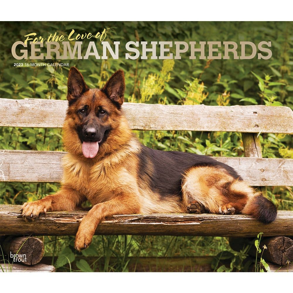 BrownTrout German Shepherds For the Love of 2023 Deluxe Wall Calendar