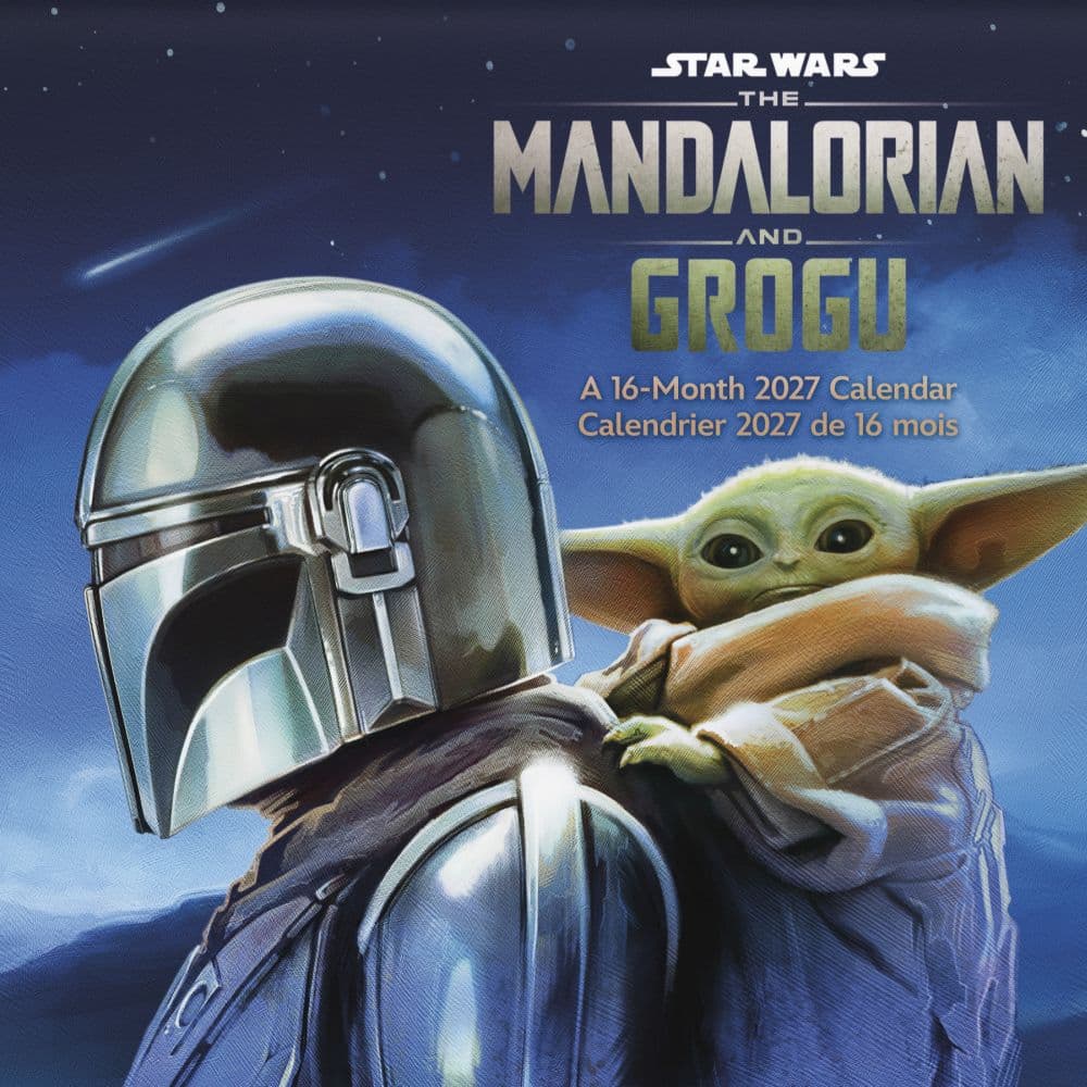 image Star Wars The Mandalorian and Grogu Bilingual French 2027 Wall Calendar Main Product Image