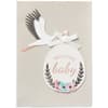 image Stork and Bundle New Baby Card front
