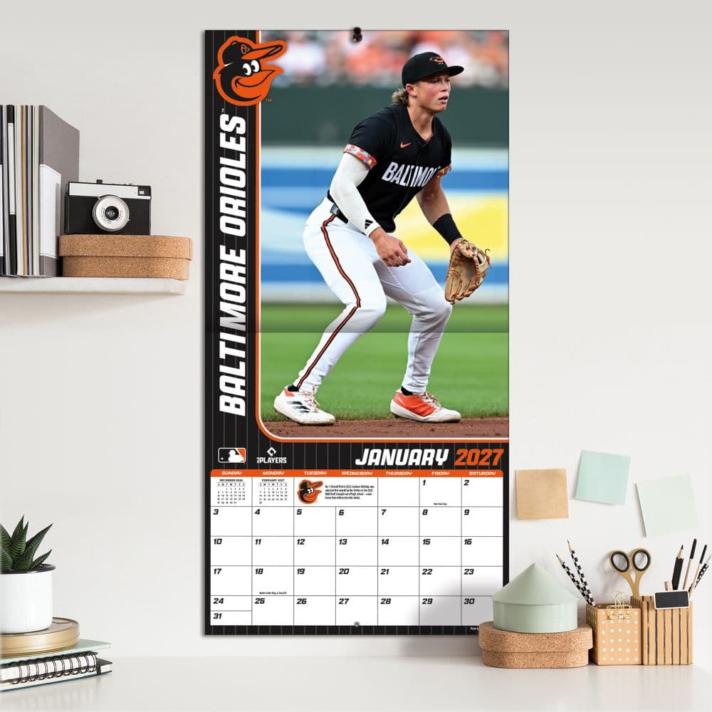MLB Baltimore Orioles Jackson Holliday 2027 Wall Calendar Fifth Alternate Image