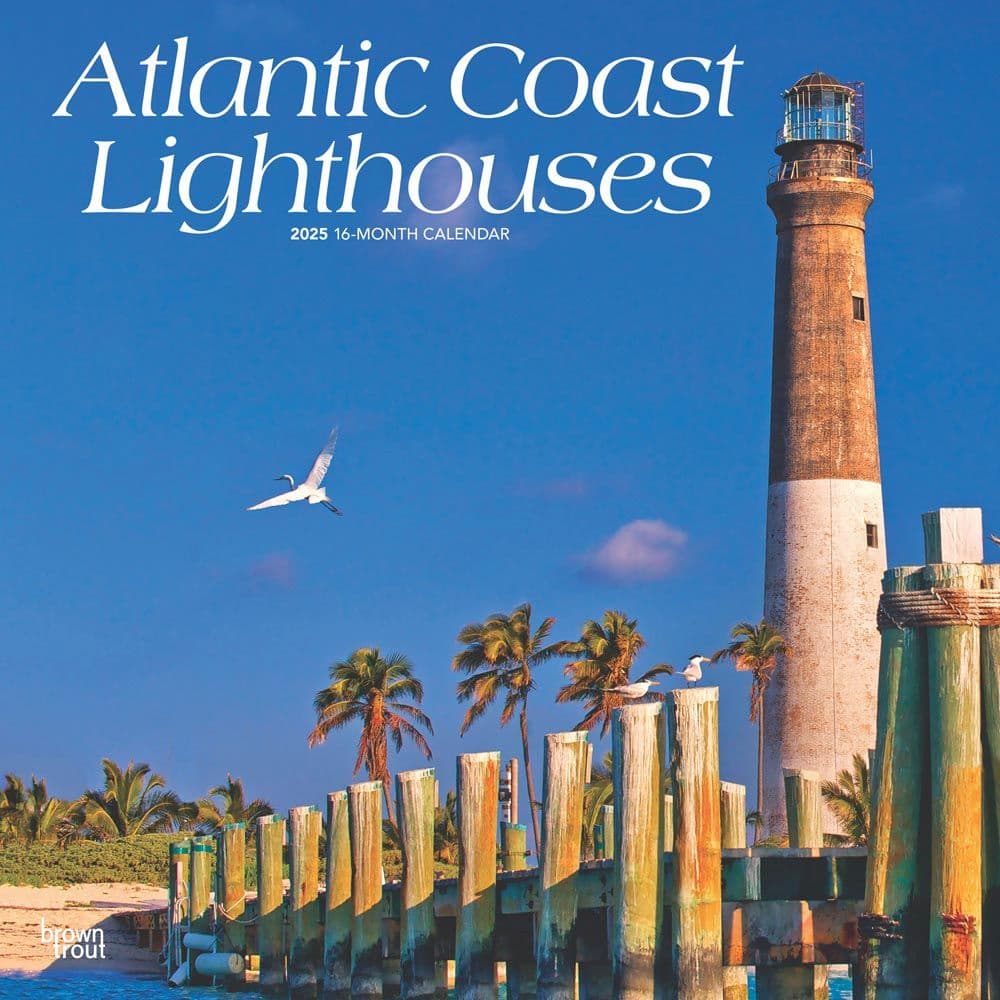 Lighthouses Atlantic Coast 2025 Wall Calendar