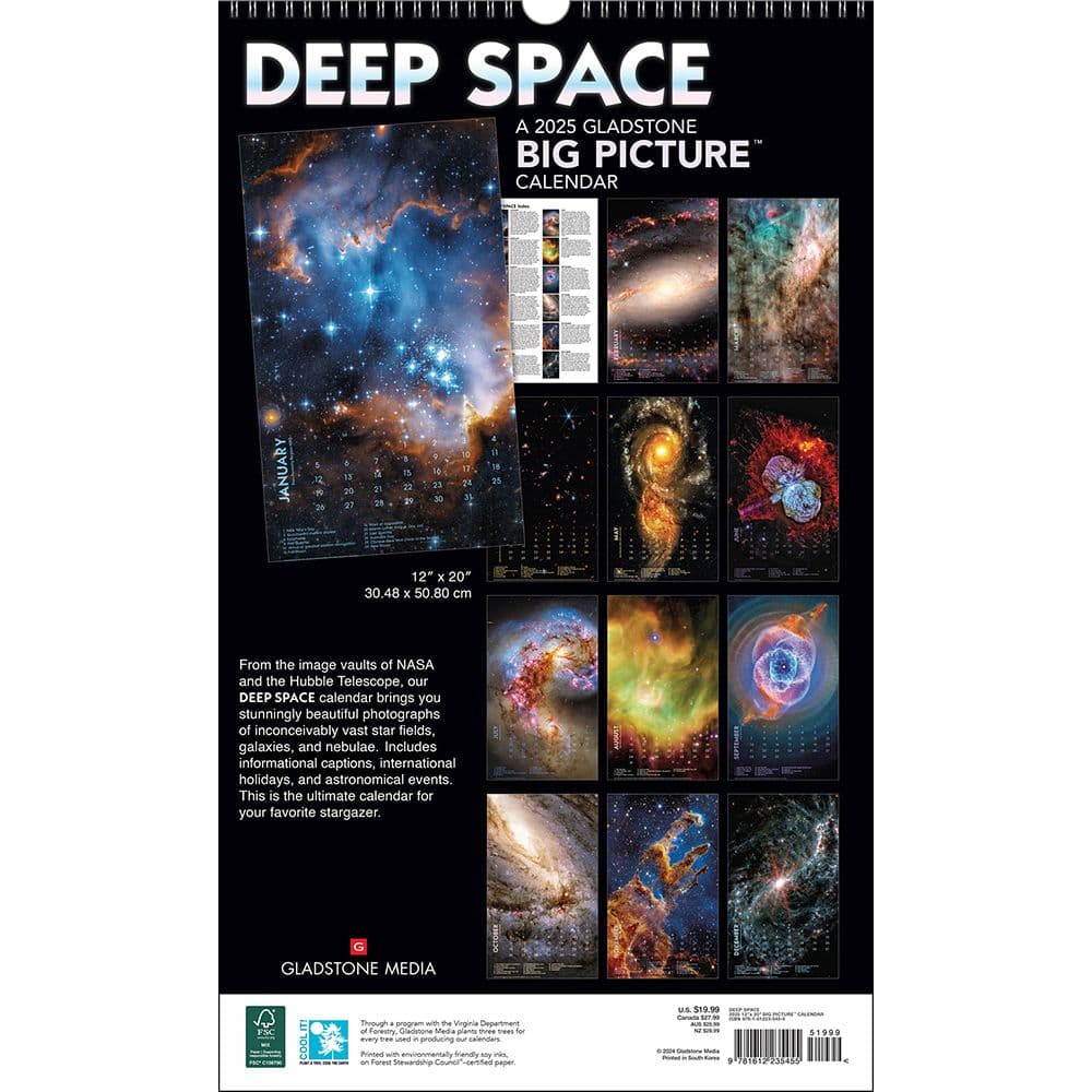 Deep Space Big Pic 2025 Wall Calendar First Alternate Image width="1000" height="1000"