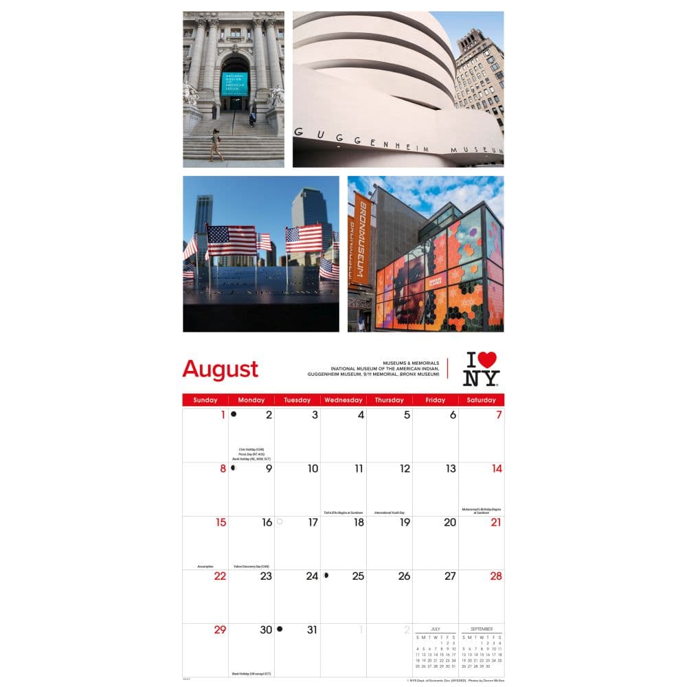 I Love NY Photographs 2027 Wall Calendar Third Alternate Image