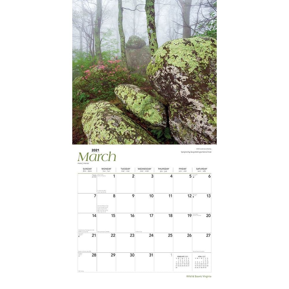 Virginia Wild and Scenic Wall Calendar