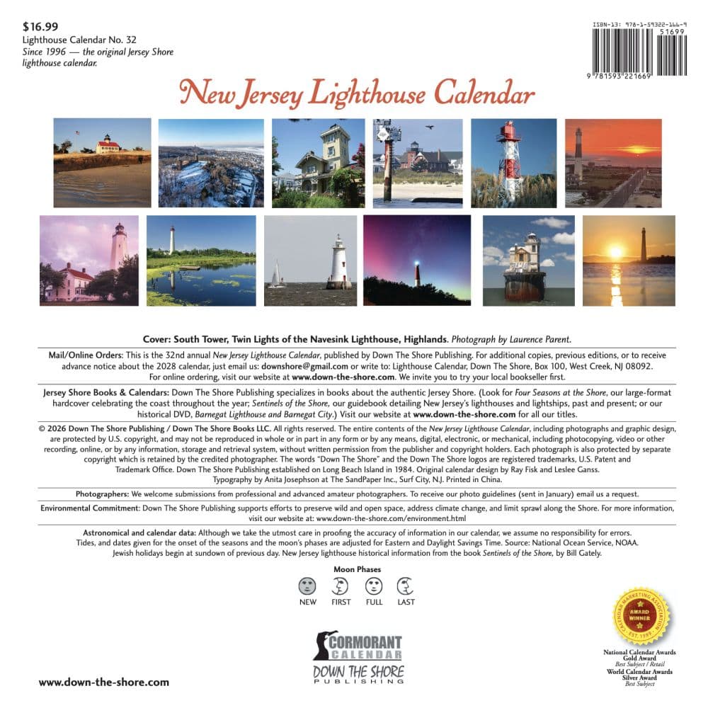 New Jersey Lighthouse 2027 Wall Calendar First Alternate Image
