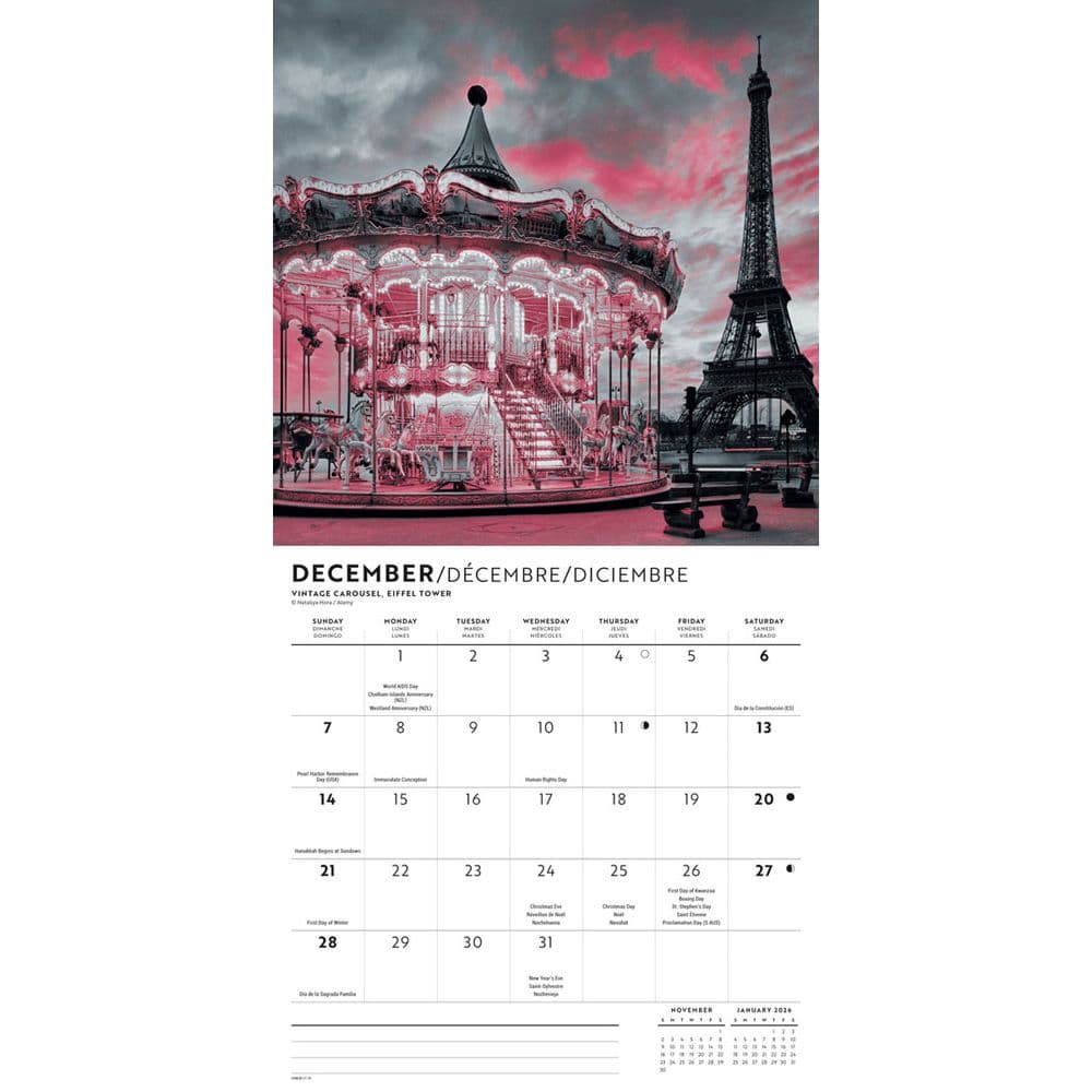 Paris Lux 2025 Mini Wall Calendar Fourth Alternate Image width=&quot;1000&quot; height=&quot;1000&quot;