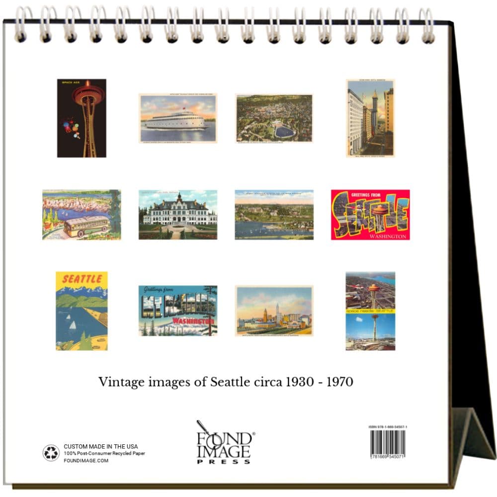Nostalgic Seattle 2025 Easel Desk Calendar First Alternate Image width="1000" height="1000"