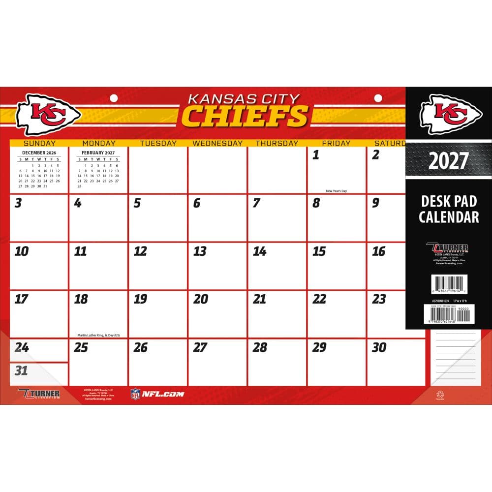 image NFL Kansas City Chiefs 2027 Desk Pad