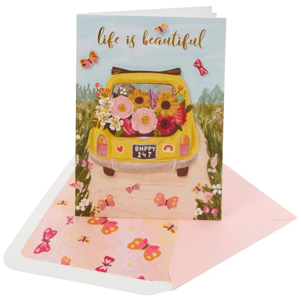 Yellow Car Birthday Card Sixth Alternate Image width=&quot;1000&quot; height=&quot;1000&quot;