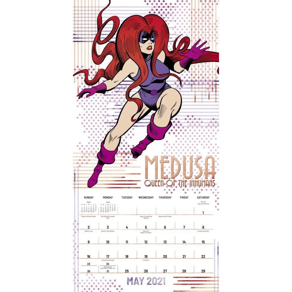 Heroes Marvel Wall Calendar