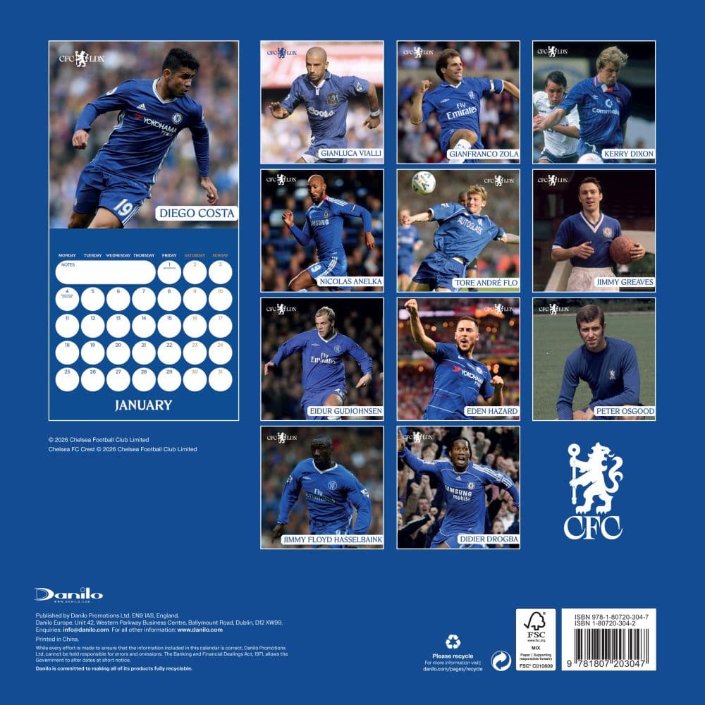 Chelsea Legends 2027 Wall Calendar First Alternate Image