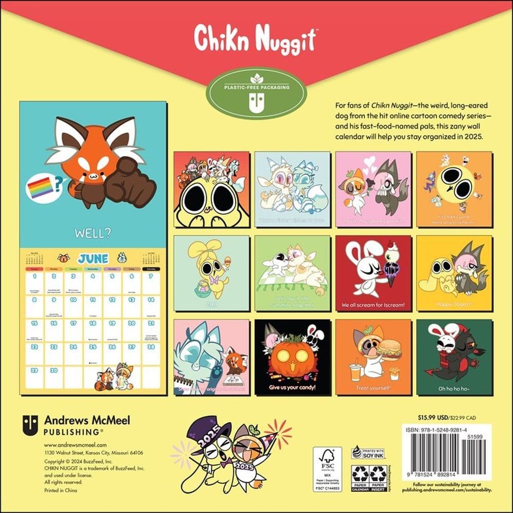 Chikn Nuggit 2025 Wall Calendar Alt1