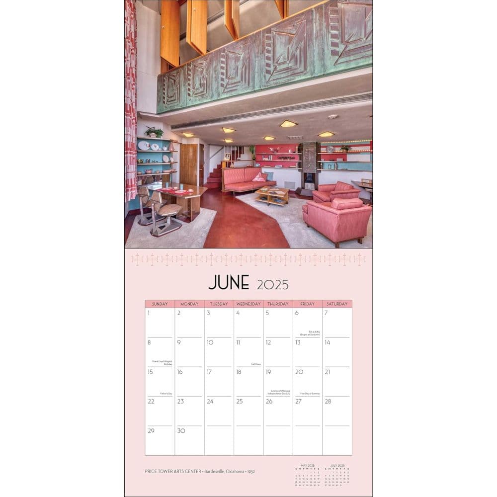 Frank Lloyd Wright Architecture 2025 Wall Calendar Third Alternate Image width=&quot;1000&quot; height=&quot;1000&quot;