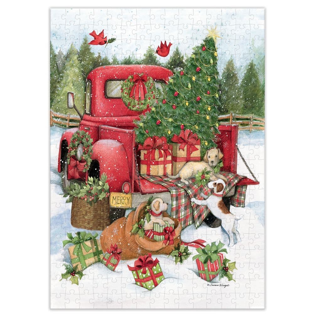 Santa's Truck 300 Piece Puzzle by Susan Winget Alternate Image 1