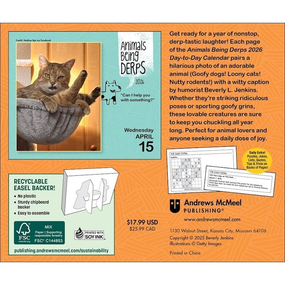Animals Being Derps 2026 Desk Calendar First Alternate Image