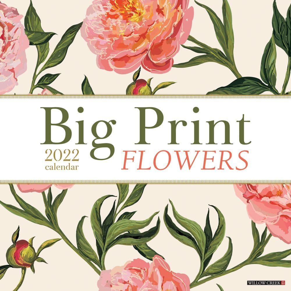 Big Print Flowers 2022 Wall Calendar