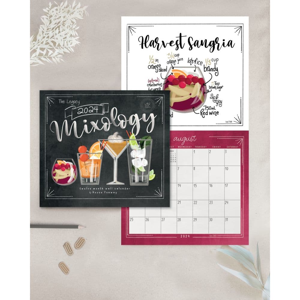 Mixology 2024 Wall Calendar