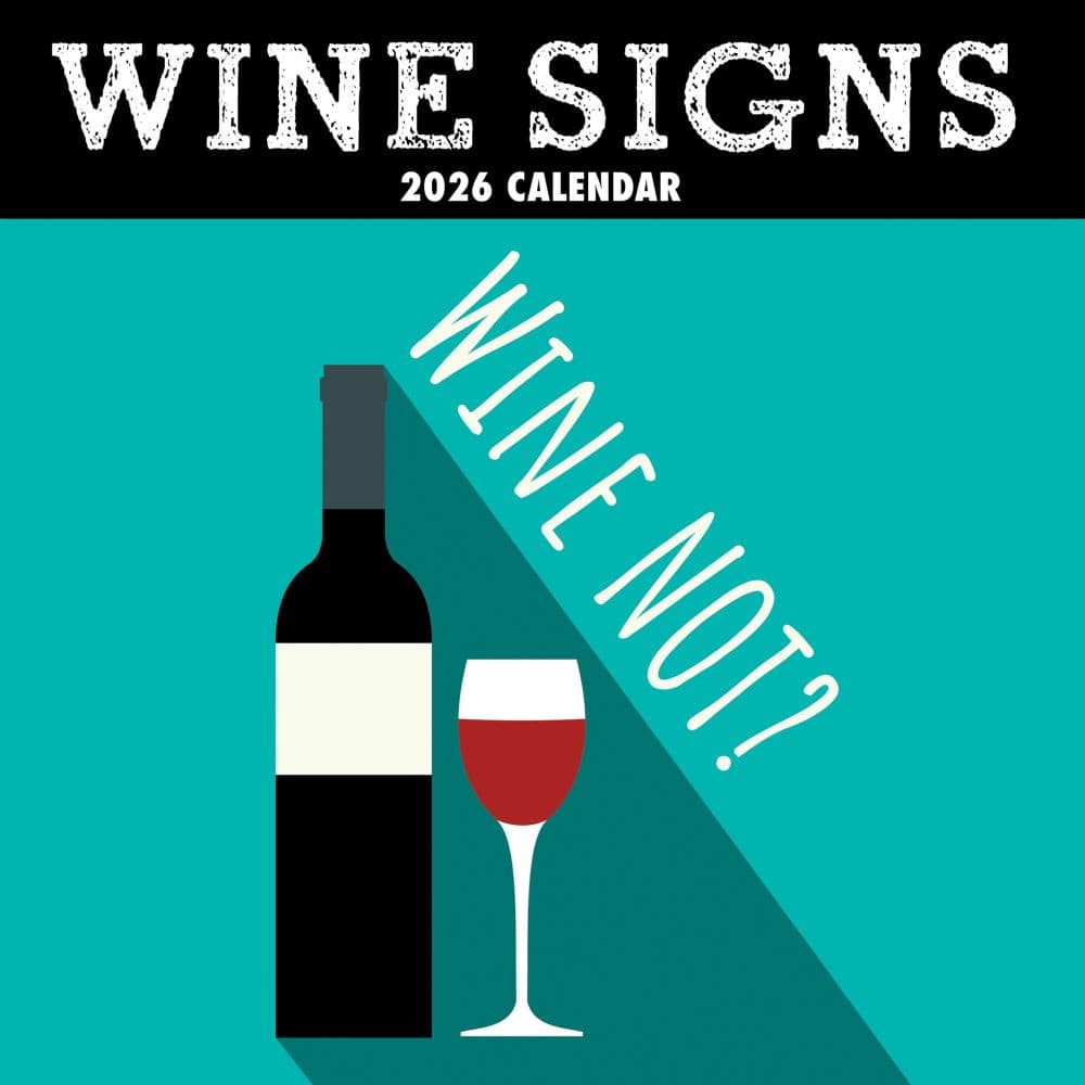 Wine Signs 2026 Wall Calendar Main Image