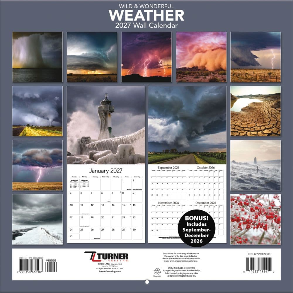 Wild and Wonderful Weather 2027 Wall Calendar First Alternate Image