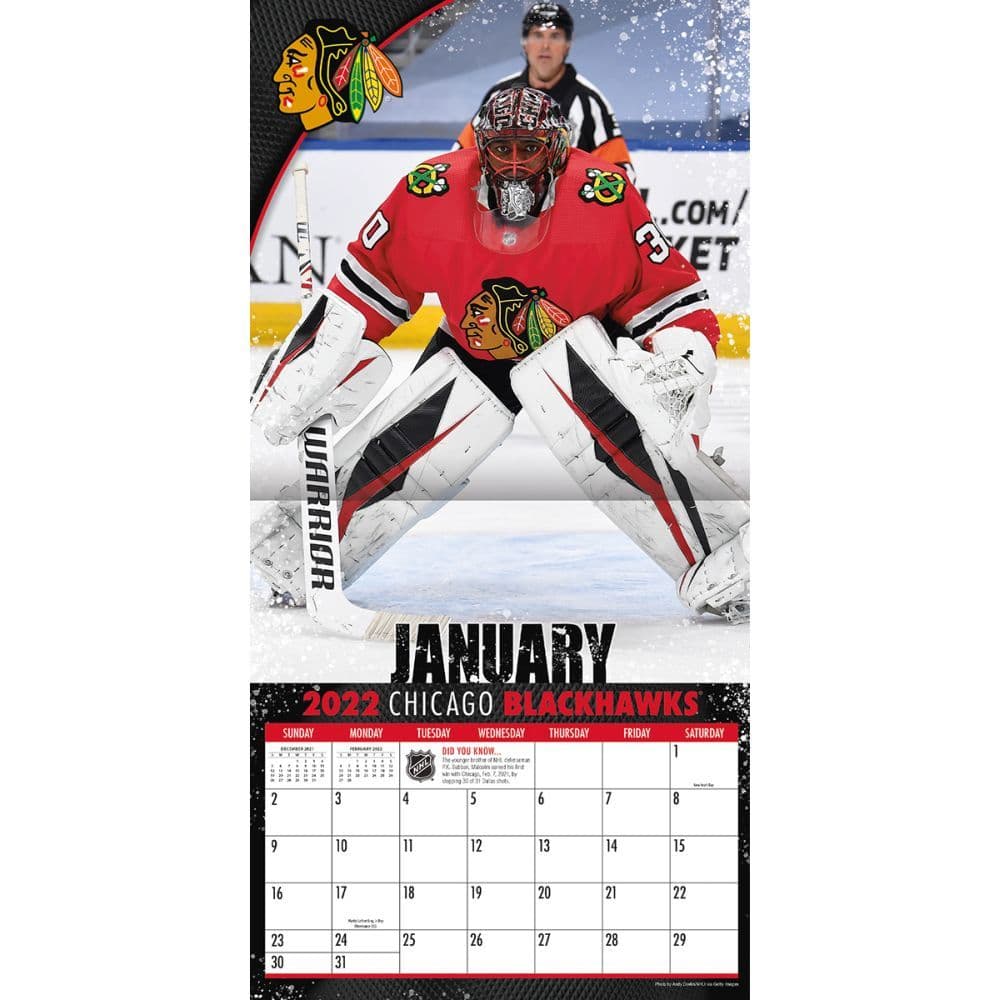 Blackhawks 2022 Schedule Nhl Chicago Blackhawks 2022 Mini Wall Calendar - Calendars.com