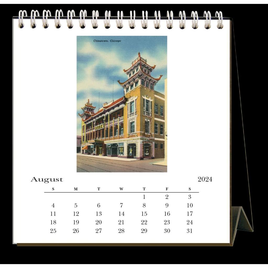 Chicago Nostalgic 2024 Easel Desk Calendar Second Alternate Image width=&quot;1000&quot; height=&quot;1000&quot;